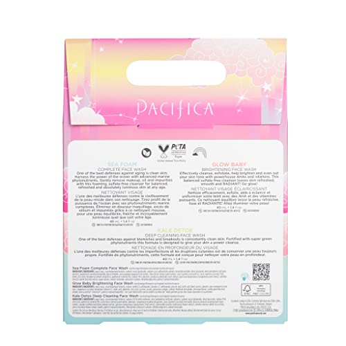Pacifica Beauty Face Wash Trial Set, Travel Size Toiletries, Sea Foam, Glow Baby, Kale Detox Cleanser, Holiday Gift Set, Skincare Stocking Stuffer, Coconut and Vitamin C, Vegan, 3 Count - Image 5