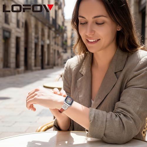 Image of Compatible with Apple Watch Bands Women 38 /40 /41 /42mm Dressy Slim Leather Strap with Designer Celtic Knot Interlock Buckle Bracelet for iWatch Series 11 10 9 8 7 6 5 4 SE 3 2 1