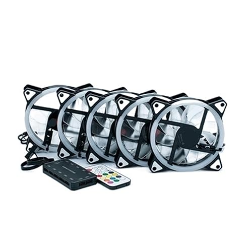 Ventilateur PC 12CM RGB avec télécommande roulement hydraulique RBW-CH Aurora