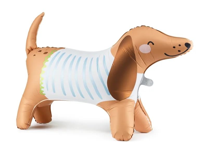 Standing Foil Balloon Dachshund, 89 x 58 cm, Matte Finish, Self-Sealing