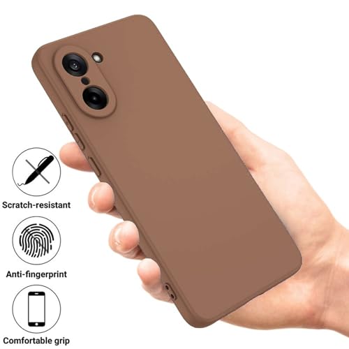 Image of FIRST MART Matte Silicone Back Cover for OnePlus Nord CE 5 - Brown