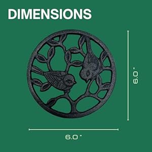 Castironbirdtrivetset3packdecorativemetalpotholdersrustproofrubberfeetforhotdishespansteapotskitchendiningdecorblack Urban Country Home Decor Cast iron bird trivet set 3 pack decorative metal pot holders rustproof rubber feet for hot dishes pans teapots kitchen dining decor black urban country home decor