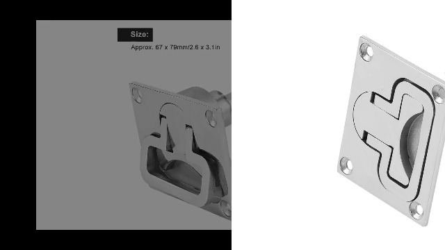 Poignée De Trappe Bateau En Inox 316 - 96x69mm - Poli Miroir - Pour Yacht, Casier, Trappe Encastrée