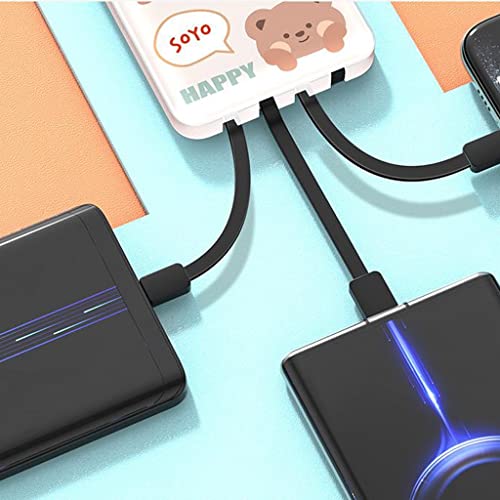 Banco de energía de 10000 mAh portátil con batería externa de cuatro cables 6