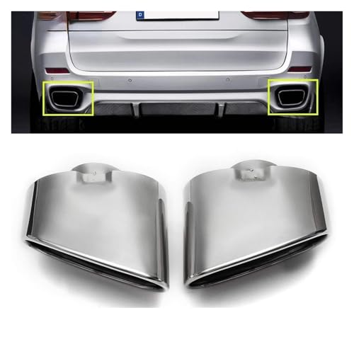 Tuyau d'échappement BMW X5 E70 silencieux pointe double queue en acier inox chromé