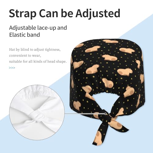 Image of Unisex Adjustable Surgical Sweatband - Elastic Bandage Cap - Scrub Caps for Nurse Working Cap
