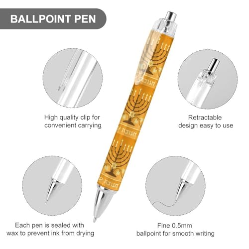 Stylo à bille rétractable à encre noire fluide pour prise de note - 3