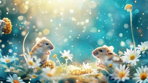 Diamond Painting Maus, 5D Blume Diamant Painting xxl Groß Erwachsene Set 80x140cm, DIY Diamond Painting Voller Runde Steine Kristall Art Malerei Set, Wand Deko Aesthetic, Geschenke für Frauen - Z-208