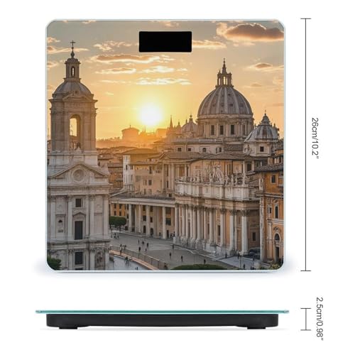 Báscula digital de baño con pantalla LED y vidrio templado miniatura 2