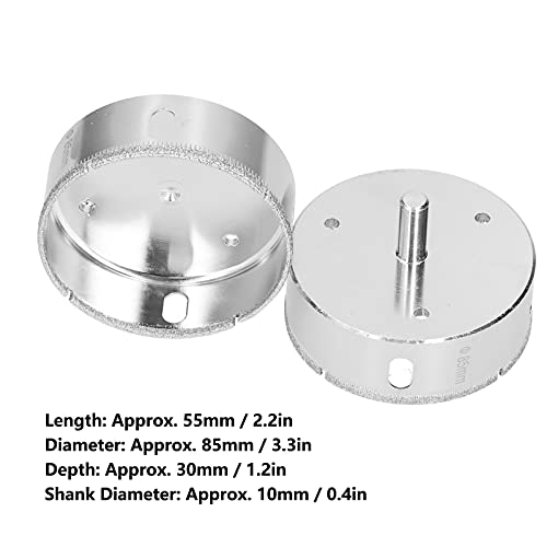 2PCS Broca para Vidrio 85 mm de Aleación de Acero miniatura 7
