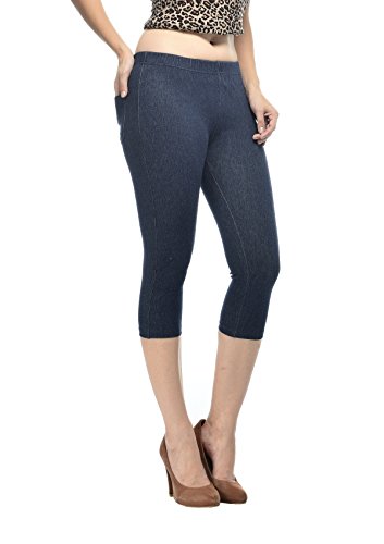 Image of Frenchtrendz Women's Cotton Modal Spandex Stretchable Slim Fit Jegging Capris