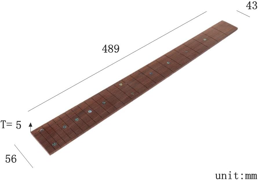 Colaxi 19/24 Fret Guitar Luthier Rosewood Fretboard Blank for Electric Guitar Bass, 24 Fret