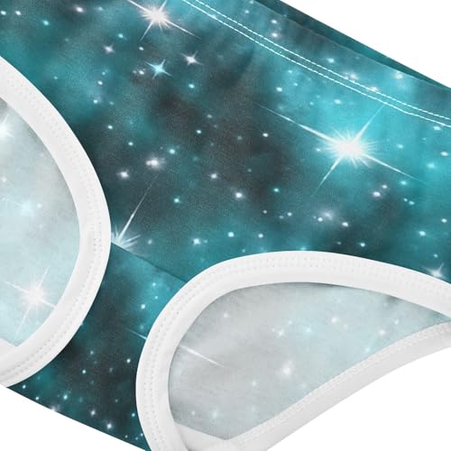 Toddler Underwear Custom 2t Cotton Panties Little Girl Flower Briefs Kids Undies Star Galaxy Glowing Stars Blue4