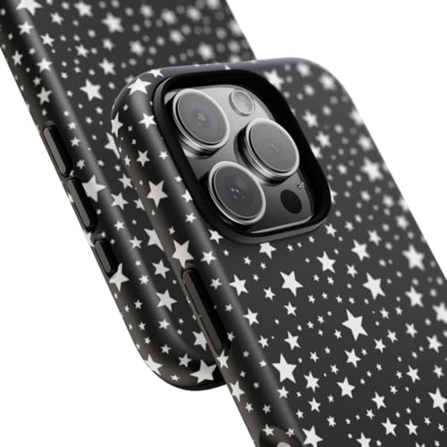 Coque rigide mate iPhone 16 Pro motif étoiles blanches - 2