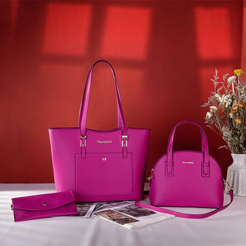 Image of Montana West 3PCS Purses for Women Tote Bag and Wallet Set Shoulder Satchel Handbags