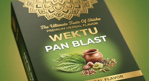 Image of WEKTU Premium Herbal Hookah Flavour, No Tobacco No Nicotine, Cool Water and Pan Blast, Pure Plant Extracts