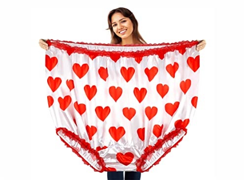 Larkmo Giant Grand Mama Heart Underwear - Big Momma Funny Joke Gift Underwear For Women or Men - A Fun Way To Share The Laughs Great Oversized Funny Gift Novelty Underwear For All To Enjoy