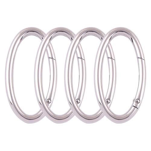 Yewin 1920-11 2"(50Mm) Metal Round Spring Ring Gate Oval Push Snap Hook O Ring Purse Clasp Webbing Bag Buckle cover