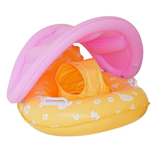 Flotador de piscina para bebé con parasol desmontable para tardes de verano en familia
