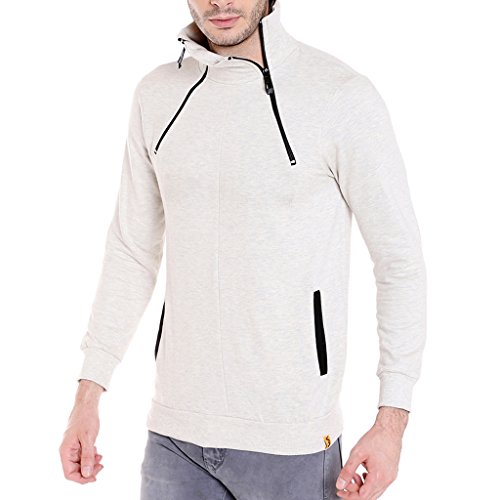 Image of Campus Sutra Men' Regular Fit Sweatshirt with Hoodie for Winter Wear | Full Sleeve |Cotton Sweatshirt | Casual Sweatshirt for Men | Western Stylish Sweatshirt for Men