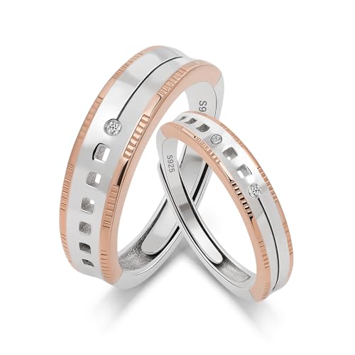 Bagues couple or et argent 925 Meissa en duo d'alliances modernes
