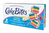 The Original Cakebites by Cookies United, Grab-and-Go Bite-Sized Snack, White Chocolate Italian Rainbow, 4 Pack of 3 Cake bites