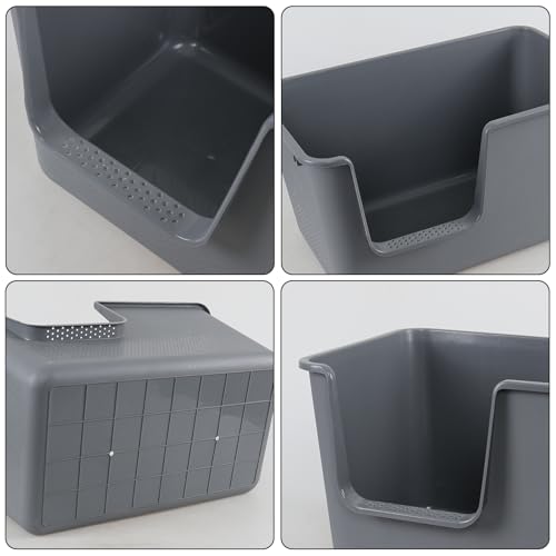 Set de 4 areneros grandes abiertos para gatos miniatura 3