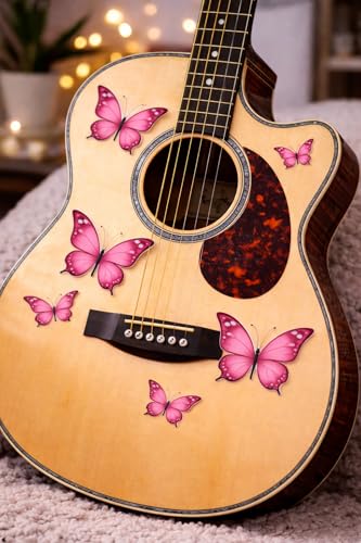 Kit papillons roses pour masquer les rayures de voiture et pc