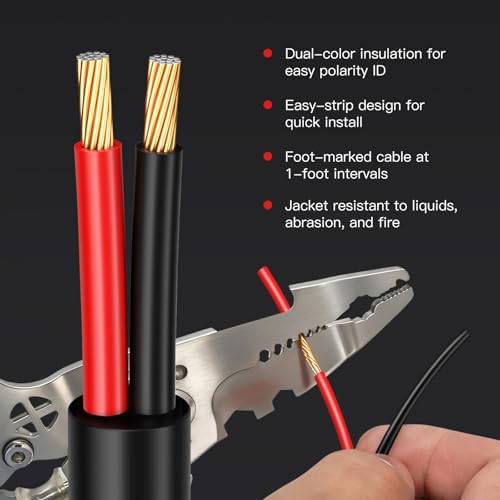 Cable CCA resistente a los rayos UV para instalar música en la piscina 4