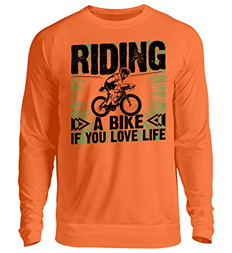 Pull unisexe Orange Crush S Fahre Vélo si vous aimez la vie