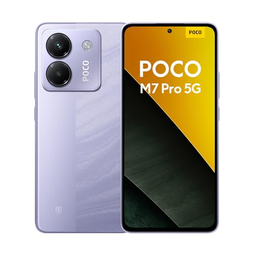 Xiaomi POCO M7 Pro 5G – Smartphone de 8+256GB, Cámara de 50 MP Sony con OIS, Pantalla AMOLED de 6,67″ 120 Hz, Carga Turbo de 45W, Cargador no Incluido, Morado (Versión ES)