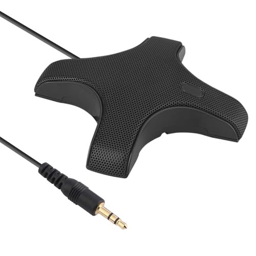Xolsurg Conference Microphone Omnidirectional Condenser PC Mic Plug & Play for Video Record Chat Gaming Online Class Skype