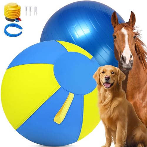 Image of 25 Inch Herding Ball for Dogs with Durable 1000D Oxford Cover - Heavy Duty Interactive Toy with Handles for Agility Training, Anti-Burst Ball for Australian Shepherds, Border Collies, Large Breeds