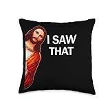 I Saw That Funny Jesus Meme Throw Pillow