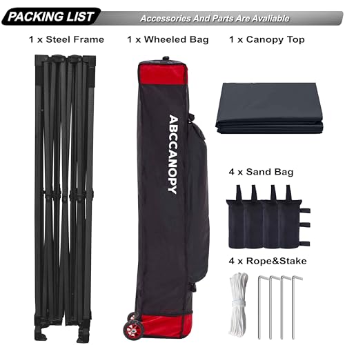 Image of ABCCANOPY Patio Pop Up Canopy Tent 8x12 Commercial-Series (Black)