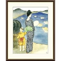 Amazon｜眼鏡橋 竹久夢二 42×34㎝ F4 J2-124 額入り アート 絵画 有名