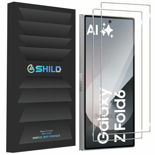 Image of Uyiton SHILD (Pack of 2) Tempered Glass Screen Protector for Samsung Galaxy Z Fold 6 | HD Clarity | Scratch Resistant | Fingerprint Unlock Support | Case Friendly | Full Front Screen Protection
