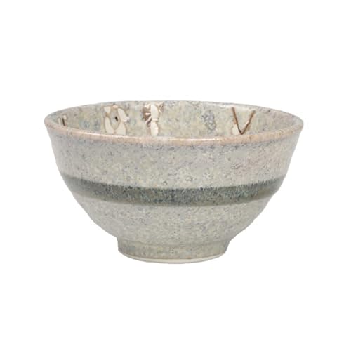 FLYILIA 飯碗 汁椀 お椀 美濃焼 日本製 300ml 4種類 直径12cm 色絵 波紋 花柄 和食器 陶磁器 お味噌汁椀 麺鉢 食洗機対応 電子レンジ対応 焼き物 家庭用 業務用 侘び寂び インスタ映え 耐久性 新築祝い 結婚祝い 還暦祝い 昇進祝