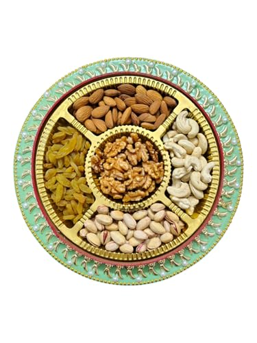 Image of Koogly Dry Fruit Thali 250gm (Raisins, Cashew, Pistachios,Almonds, Walnut) - for Every Festival and Celebration Like Diwali, New Year, Rakhi, Eid, Holi, Wedding etc (Gifting Dry Fruit Hamper)