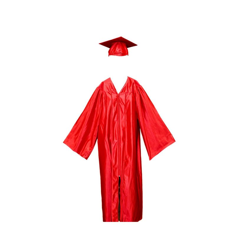 Image of Gradzilla Graduation Cap and Gown Set - Shiny Finish for High School and College, Durable Robes for Commencement Ceremonies
