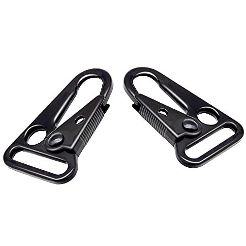Independentthose 12 Pieces 1 Inch Enlarged Mouth Clip Sling Clasp Hook For Keychain Snap Hooks Outdoor Bag Backpack Tactical Carabiners (Black 12 Pack) #TOP2