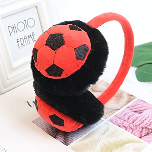 Kids Earmuffs Cartoon Football Earmuff Winter Warm Earmuffs Outdoor Skiing Ear Muff Soft Plush Earmuffs4