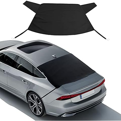 EcoNour Rear Windshield Snow Cover | All Weather Back Window Frost Cover Offers Complete Protection from Snow, Ice & Other Winter Debris | Winter Car Accessories That Fits Most Sedans, SUVs & Vans Cover