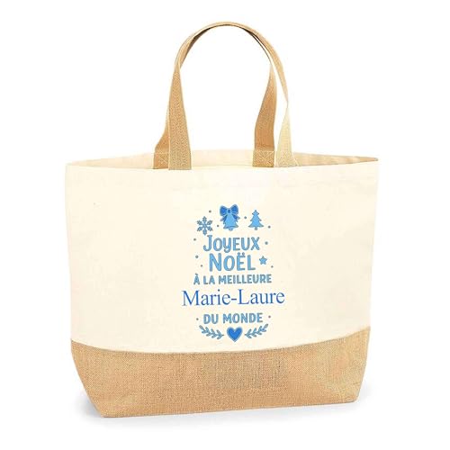 Sac Joyeux Noël meilleure Marie-Laure, cadeau Secret Santa insolite et humour