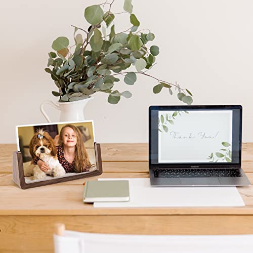Mixoo Picture Frame 2 Pack - Rustic Wooden Photo Frames With Walnut Wood Base And High Definition Break Free Acrylic Glass Covers For Tabletop Or Desktop Display (6×8 Inch, Horizontal + Vertical) #TOP5