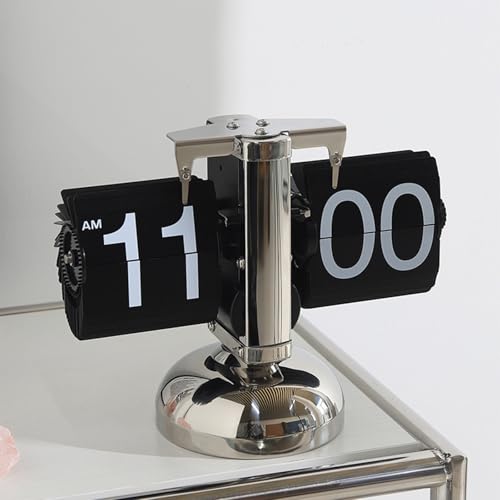 Reloj mecánico de escritorio digital a pila con engranaje funcional 3