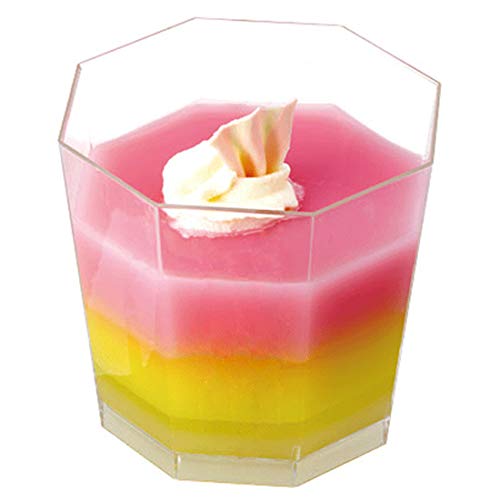 Foraineam 100 Pack 5.4 Oz. Clear Plastic Dessert Cups With 100 Spoons Disposable Reusable Appetizer Cups Serving Bowl For Parties, Weddings And More #TOP7