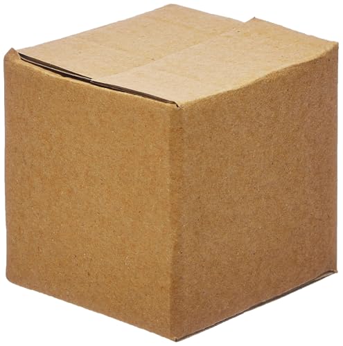 Image of BonKaso 3 Ply Corrugated Boxes for Packaging | 4 inchx4 inchx4 inch (Pack of 100) | Brown Cardboard Packing Boxes for Shipping, Moving & Storage | Carton Boxes for Courier & Goods Transportation