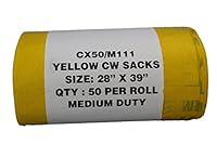 Hanfare CX50/M111 Abfallsackrolle, mittelschwer, 90 l / 5 kg, Gelb, 50 Stück