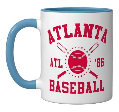Taza de cerámica Atlanta Baseball vintage 11 oz miniatura 1